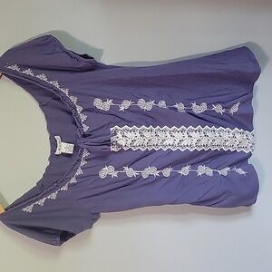 Womens purple Aldale Star top in size medium.